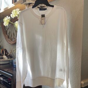 Ralph Lauren Classic Men’s White Crewneck Sweater